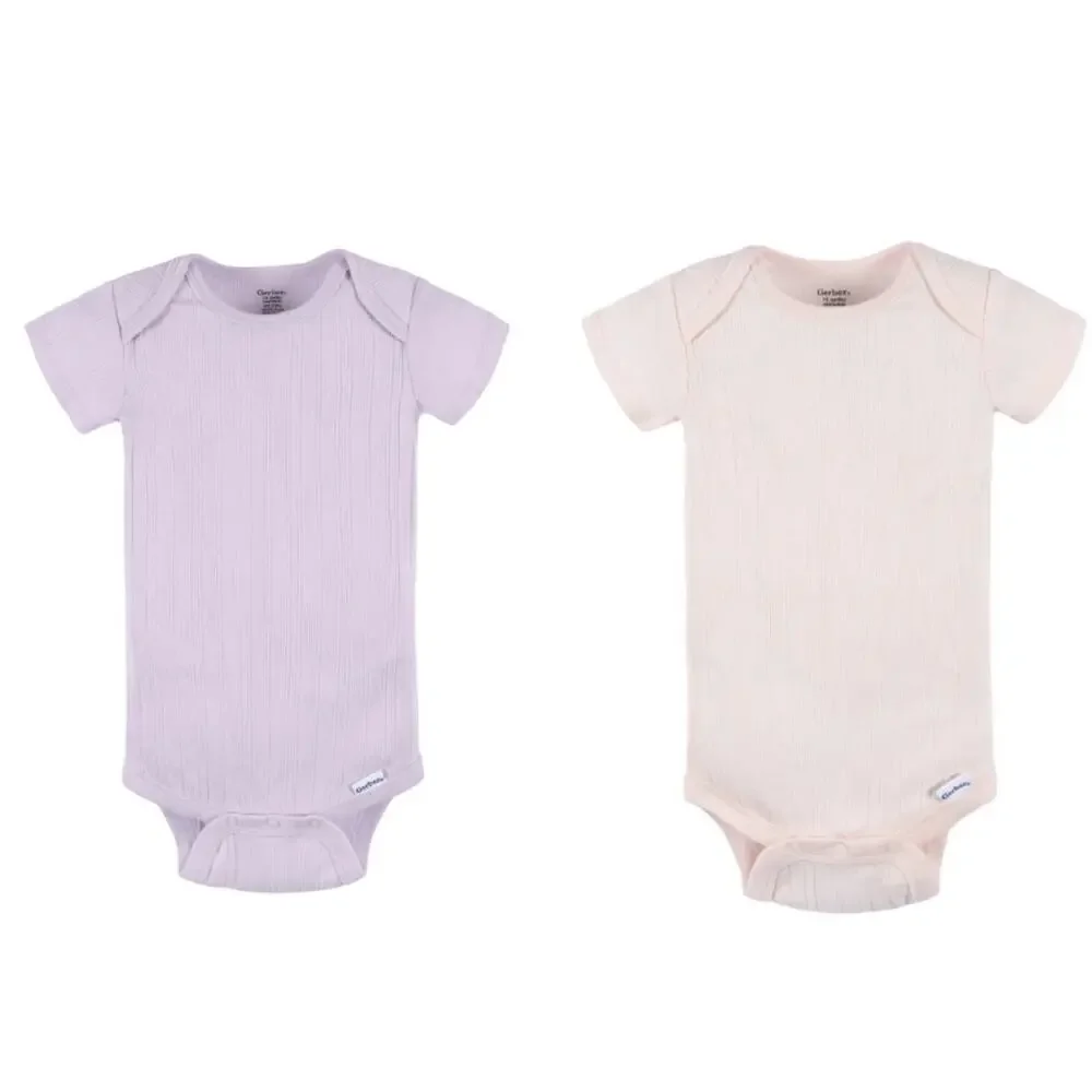 Gerber Baby Pastel Short Sleeve Onesies, 3-Pack